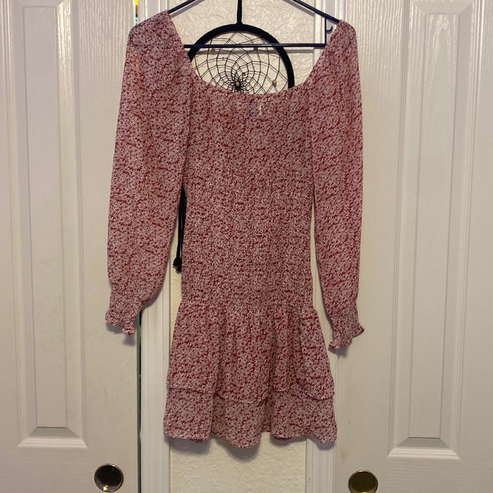 Cute red flower dress
